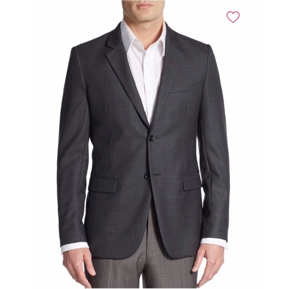 Theory regular fit wool sportcoat charcoal size 36